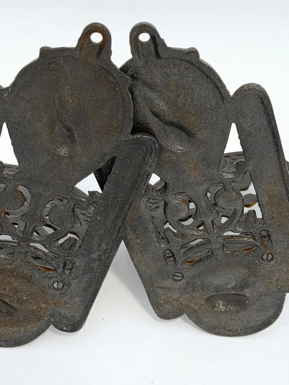 Antique Cast Iron Kiwi Bird Wall Mount Sconces, a Pair